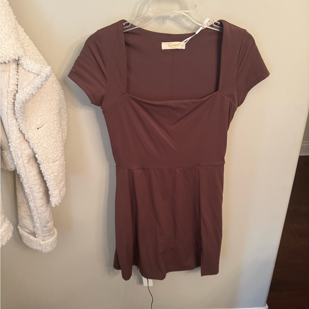 Cider Chocolate Brown Mini Dress